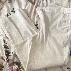 J. Crew Straight-Leg White Jeans